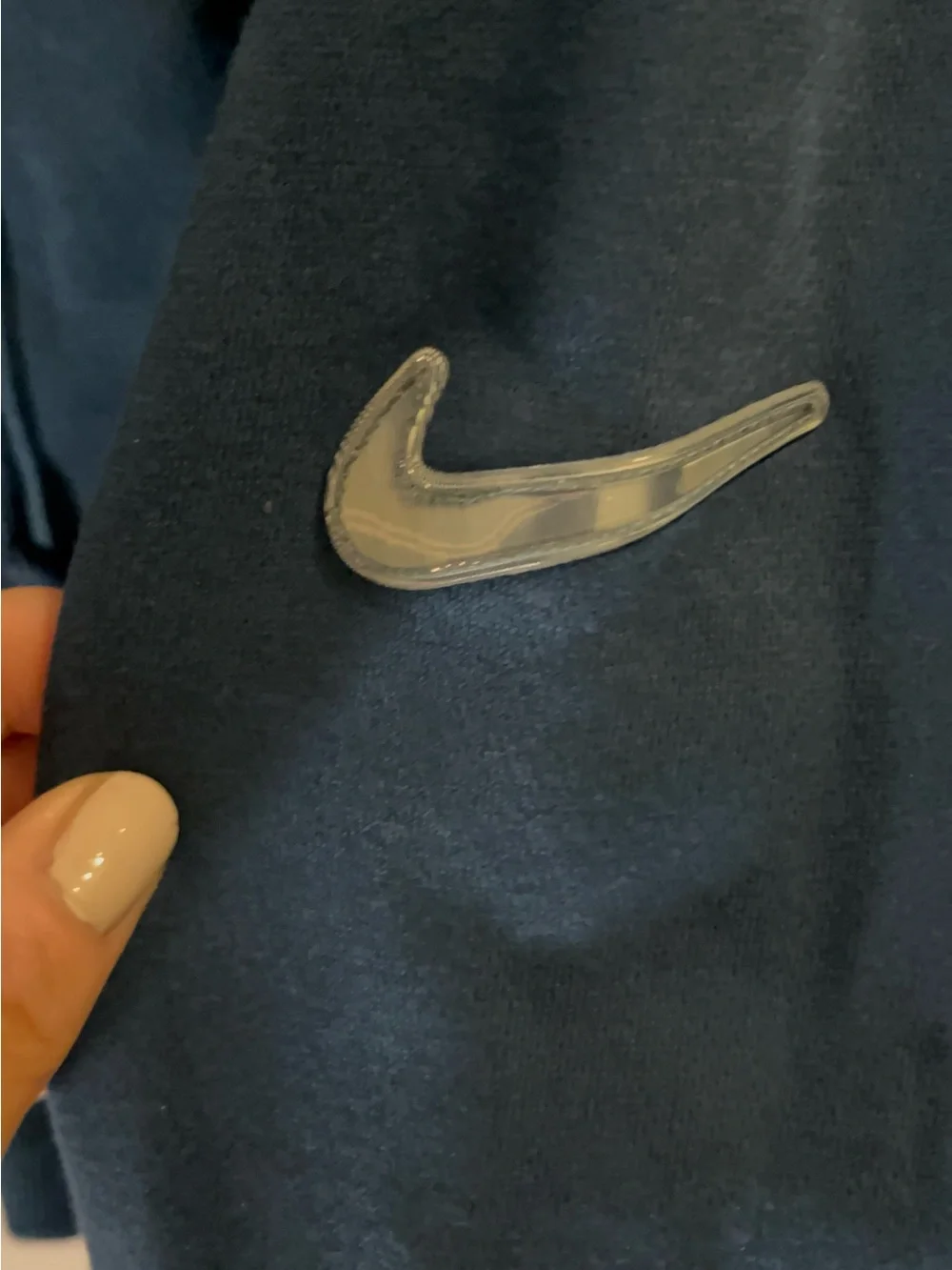 Nike Teal Cropped Pullover Hoodie with Swoosh medium